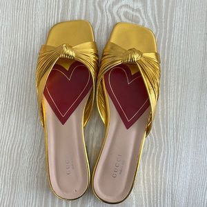 Gucci Gold Slides